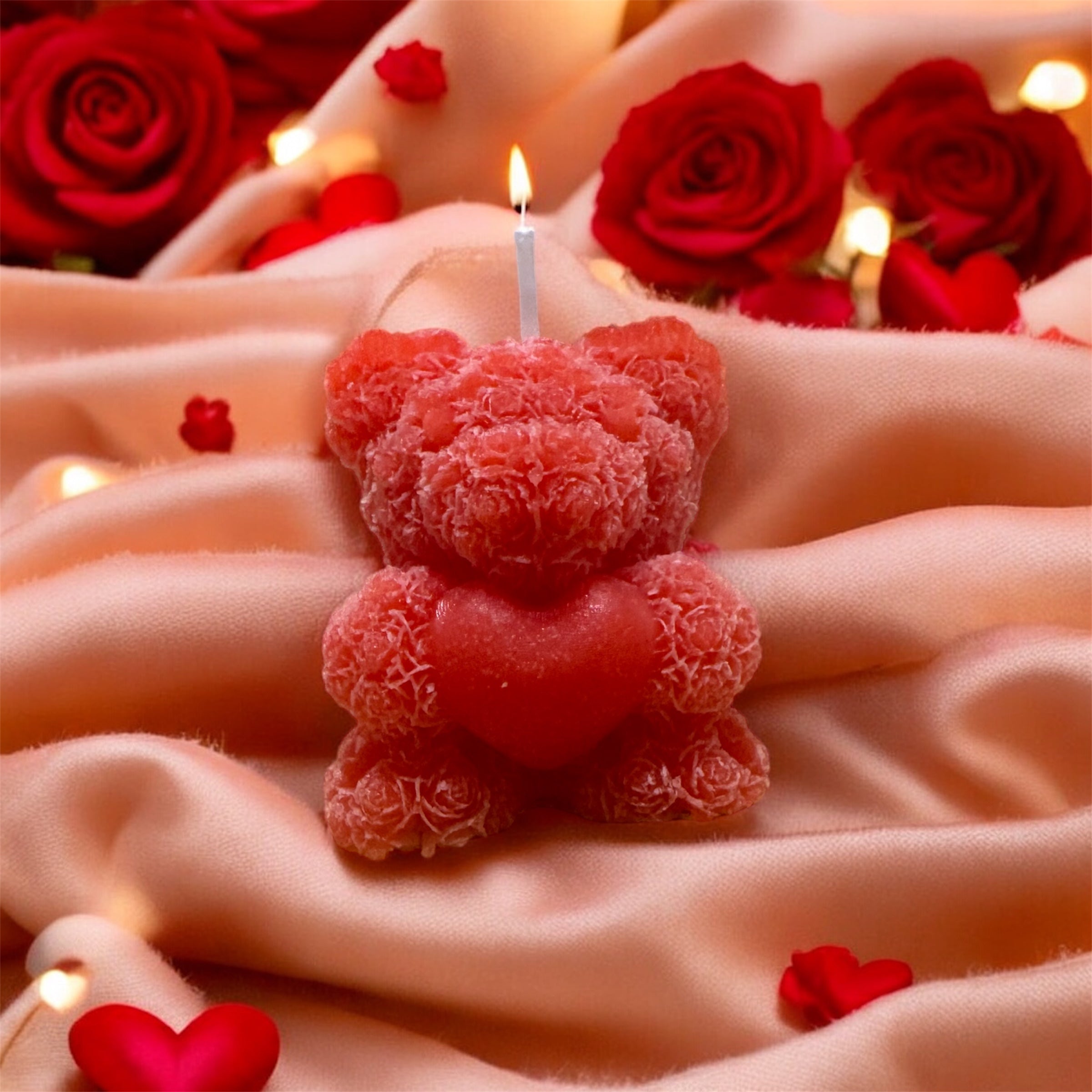 Teddy bear candle