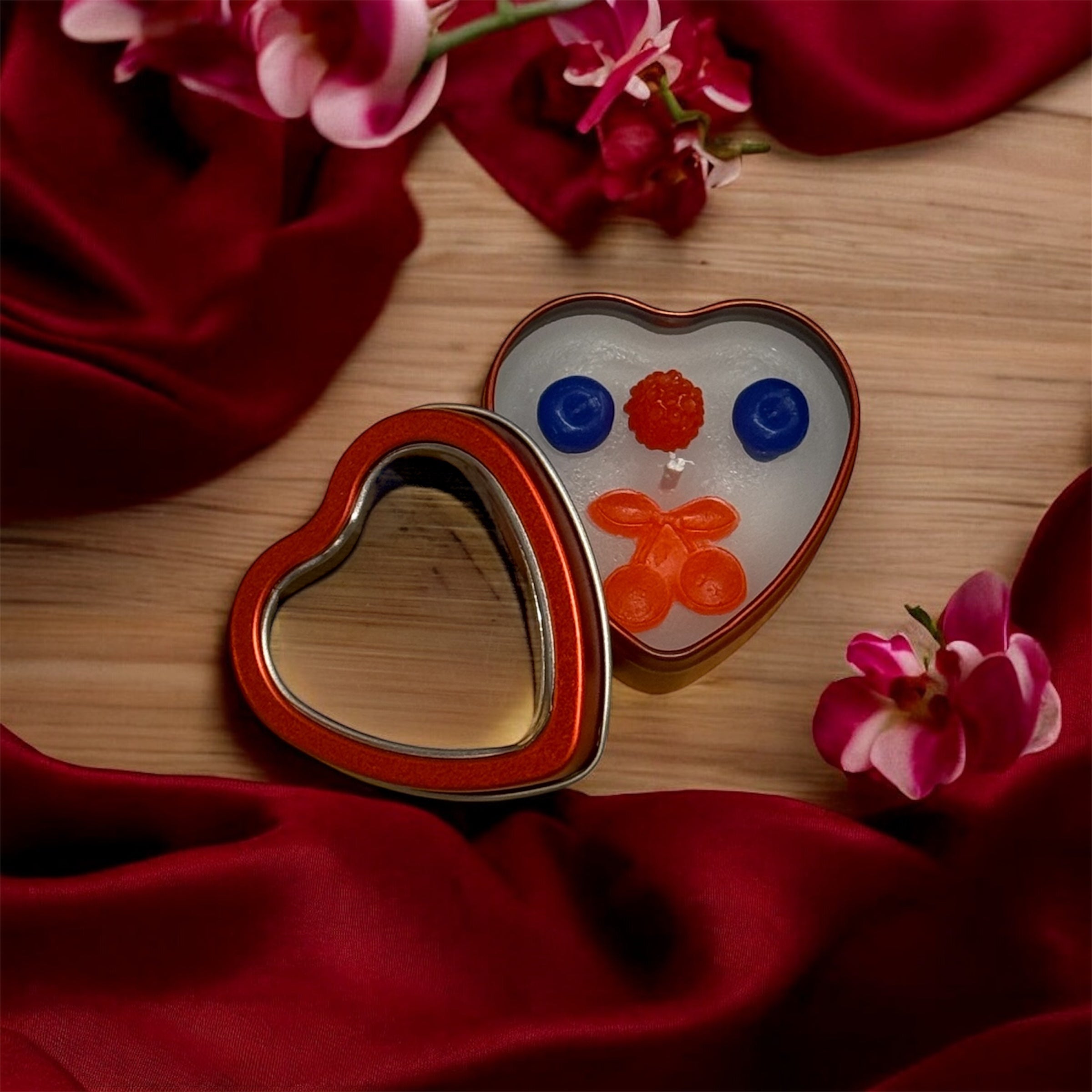 Heart & Fruit candle