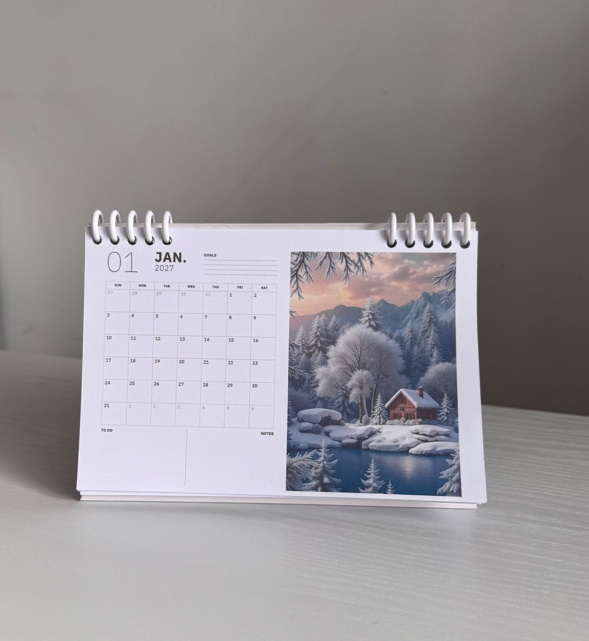2027 Scenic Desk Calendar