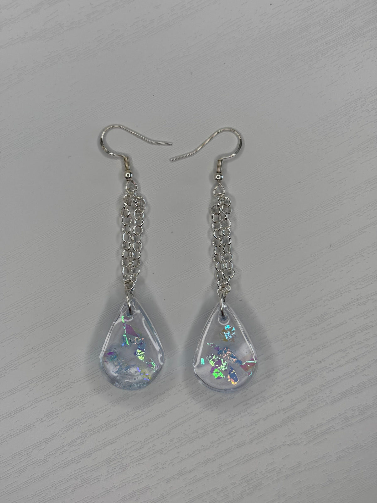 Iridescent Teardrop Earrings