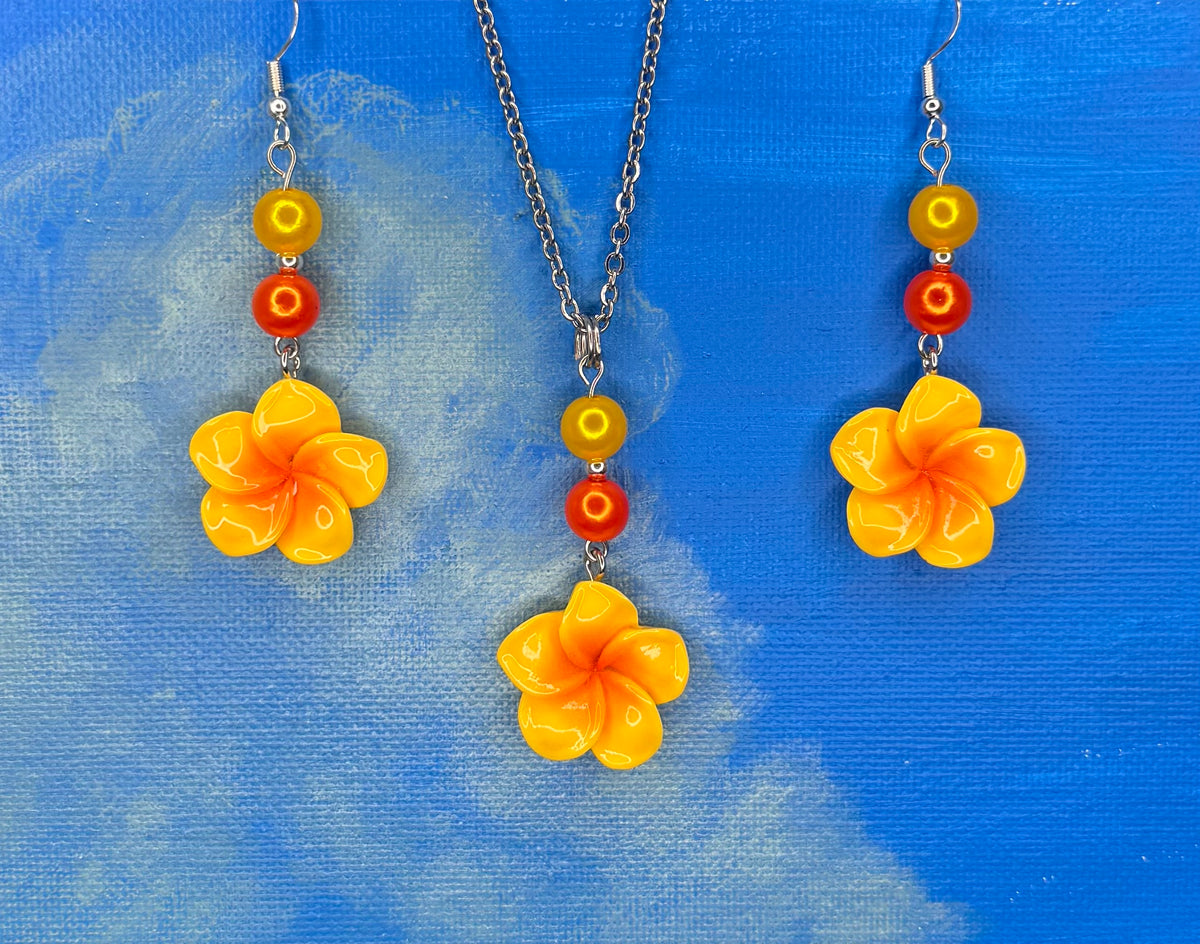 925 sterling silver hooked earrings & necklace set